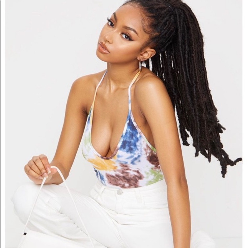 Multi Jersey Tie Dye Halterneck Bodysuit